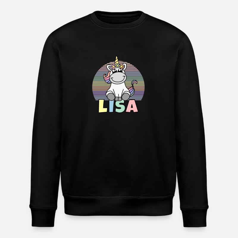 Lisa Einhorn Name - Stanley/Stella Unisex Bio-Sweatshirt ROLLER - Schwarz