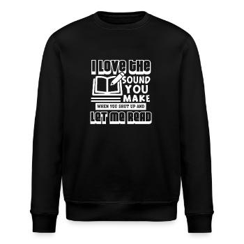 Book Book Let Me Read - Stanley/Stella ROLLER Unisex Organic Sweatshirt - black - Front - Nik (191cm)