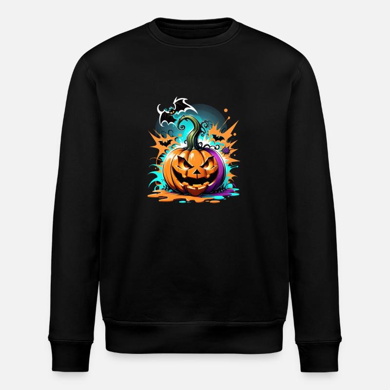 Halloween - Kürbis Gracitti - Stanley/Stella Unisex Bio-Sweatshirt ROLLER - Schwarz