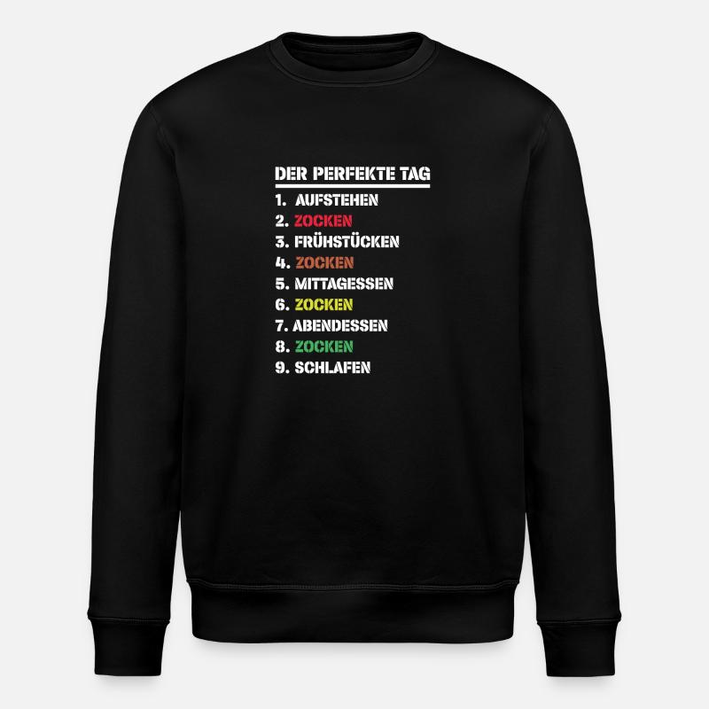 Zockertraum - Stanley/Stella Unisex Bio-Sweatshirt ROLLER - Schwarz