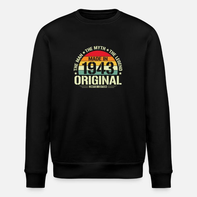 Mythe 1943 Anniversaire - Sweat bio ROLLER Stanley/Stella Unisexe - noir