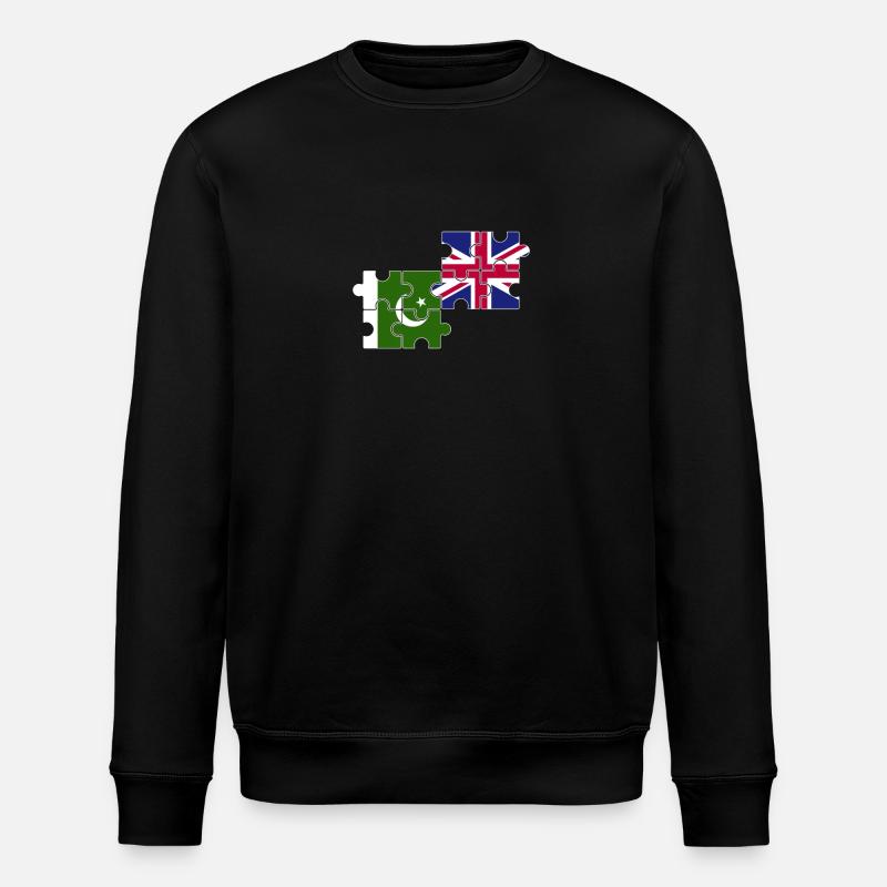 Pakistan Royaume-Uni Drapeau britannique Pakistanais - Sweat bio ROLLER Stanley/Stella Unisexe - noir
