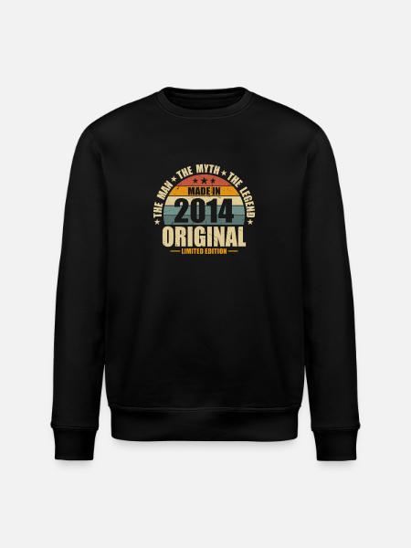 Born 2014 Legend - Stanley/Stella ROLLER Unisex Organic Sweatshirt - black