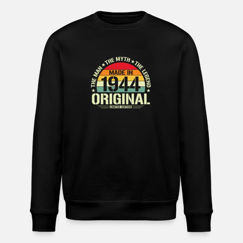 Klassiker 1944 - Stanley/Stella Unisex Bio-Sweatshirt ROLLER - Schwarz