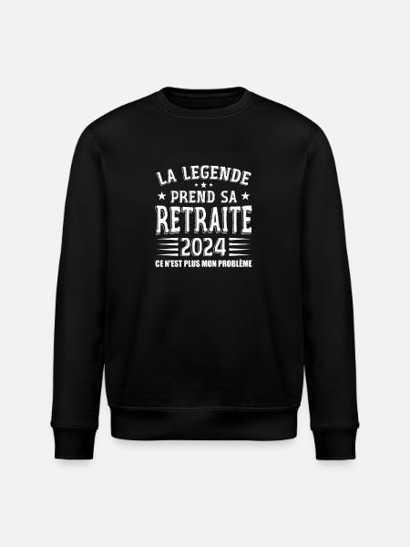 Retraite, Retraité, Retraitée - Sweat bio ROLLER Stanley/Stella Unisexe - noir
