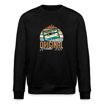 Geboren Im November 2022 Retro - Stanley/Stella Unisex Bio-Sweatshirt ROLLER - Schwarz - Vorne - Nik (191cm)