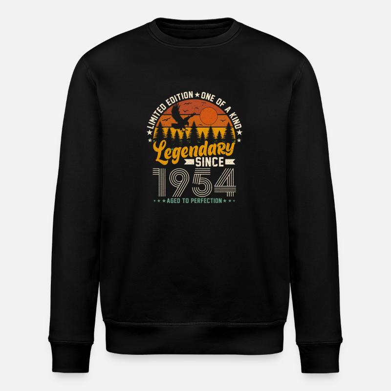1954: Legenden werden 70 - Stanley/Stella Unisex Bio-Sweatshirt ROLLER - Schwarz
