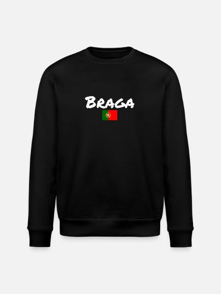 Braga Portugal portugisisk flag portugisisk - Stanley/Stella økologisk unisex-sweatshirt ROLLER - sort