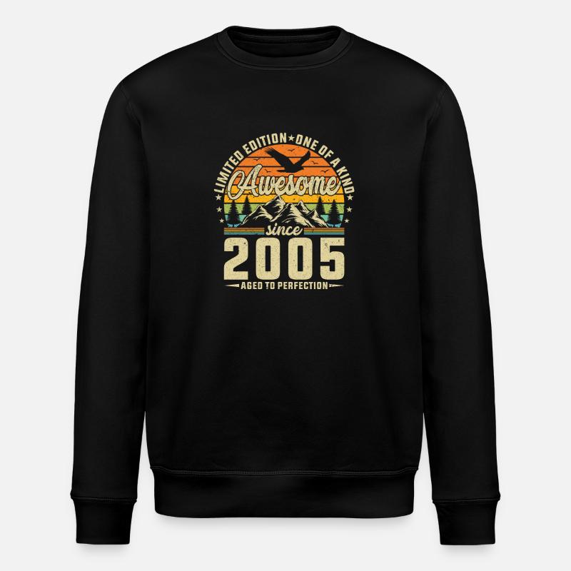Millésime 2005 Anniversaire - Sweat bio ROLLER Stanley/Stella Unisexe - noir