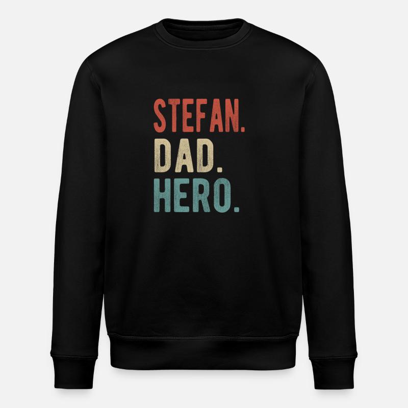 Stefan Dad Hero - Stanley/Stella ROLLER Unisex Organic Sweatshirt - black
