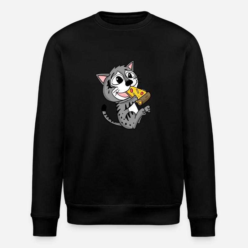 Pizza au chat - Sweat bio ROLLER Stanley/Stella Unisexe - noir