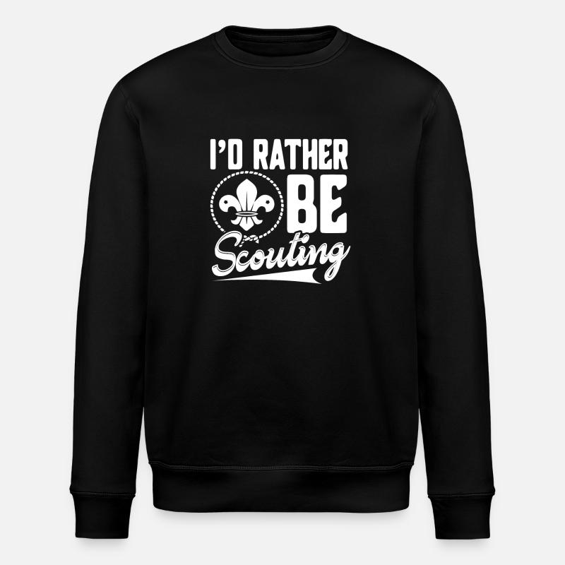 Scouting I'd Rather be Scouting - Stanley/Stella ROLLER Unisex Organic Sweatshirt - black