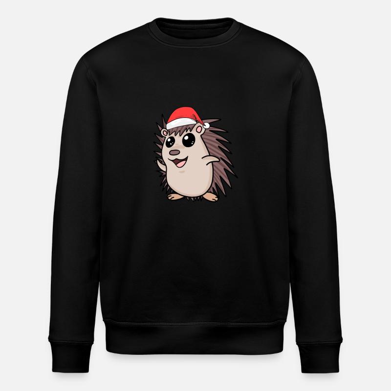 Igel Weihnachten - Stanley/Stella Unisex Bio-Sweatshirt ROLLER - Schwarz