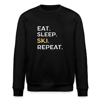 Ski - Stanley/Stella Unisex Bio-Sweatshirt ROLLER - Schwarz - Vorne - Nik (191cm)