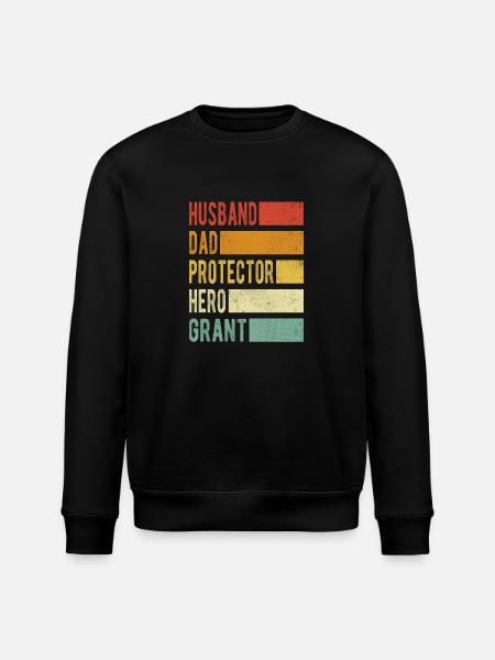 Grant Name Dad Gift - Stanley/Stella ROLLER Unisex Organic Sweatshirt - black