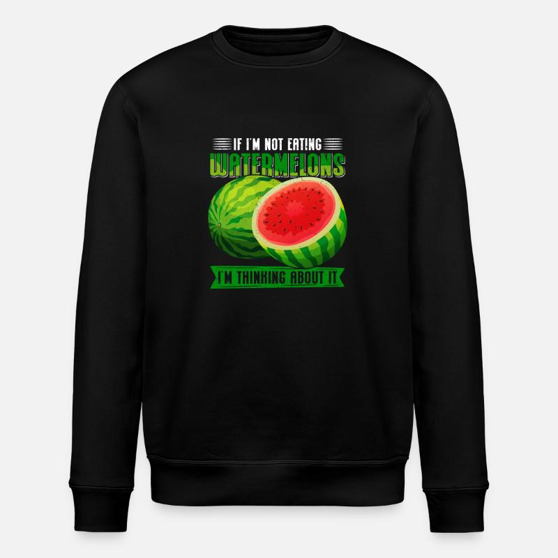 Watermelon Angurie Paste Arbuse Gift - Stanley/Stella ROLLER Unisex Organic Sweatshirt - black