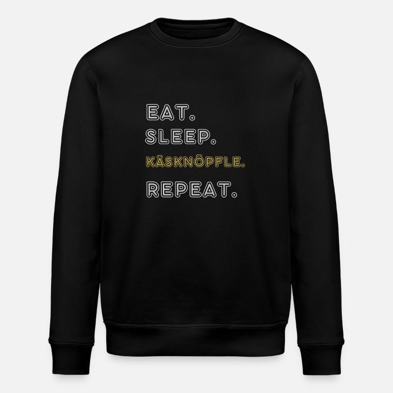 Käsknöpfle Vorarlberg dialect - Stanley/Stella ROLLER Unisex Organic Sweatshirt - black
