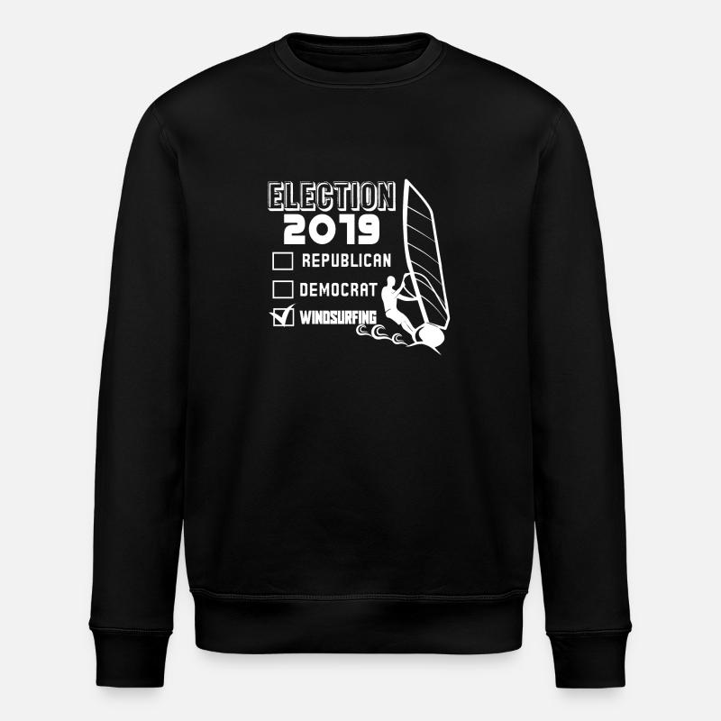Windsurfing I Voted Windsurfing - Stanley/Stella ROLLER Unisex Organic Sweatshirt - black