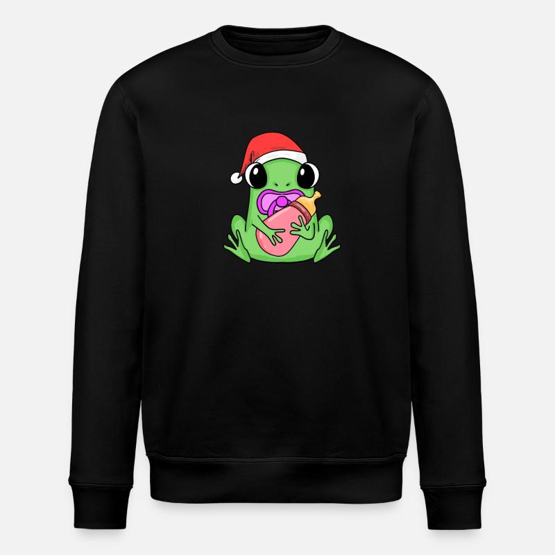 Grenouille bébé Noël - Sweat bio ROLLER Stanley/Stella Unisexe - noir