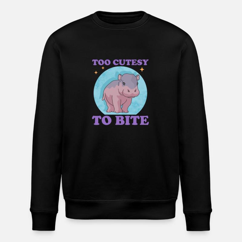 Hippopotame bébé hippopotames hippopotame cadeau - Sweat bio ROLLER Stanley/Stella Unisexe - noir