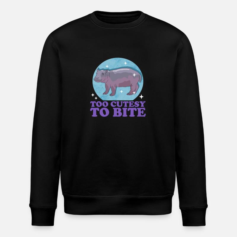 Nilpferd Flusspferd Nilpferde Baby Geschenk - Stanley/Stella Unisex Bio-Sweatshirt ROLLER - Schwarz