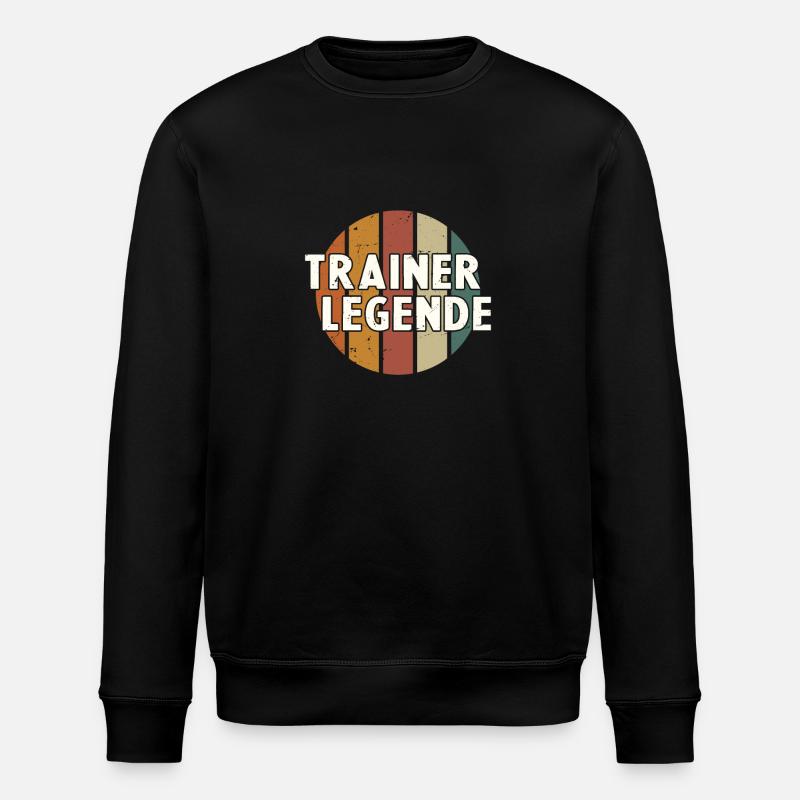 Trainerlegende | Coach Trainer Geschenk - Stanley/Stella Unisex Bio-Sweatshirt ROLLER - Schwarz