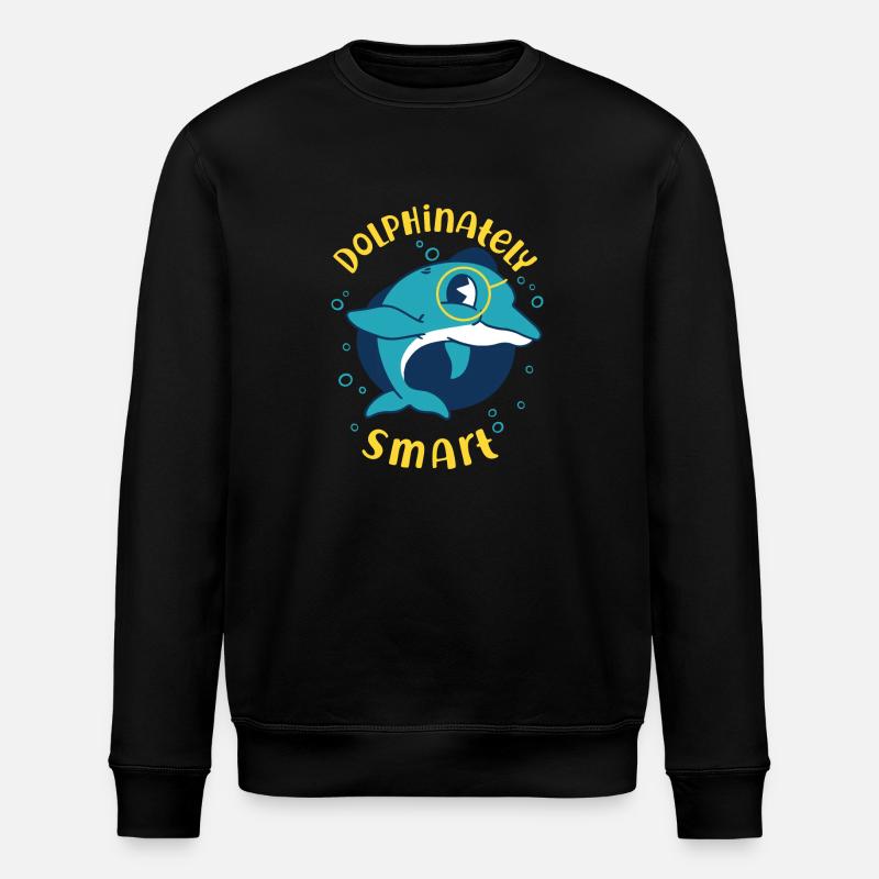 Dolphin Dolphinateley Smart - Stanley/Stella ROLLER Unisex Organic Sweatshirt - black