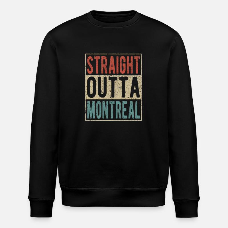 Direkt aus Montreal heraus - Stanley/Stella Unisex Bio-Sweatshirt ROLLER - Schwarz