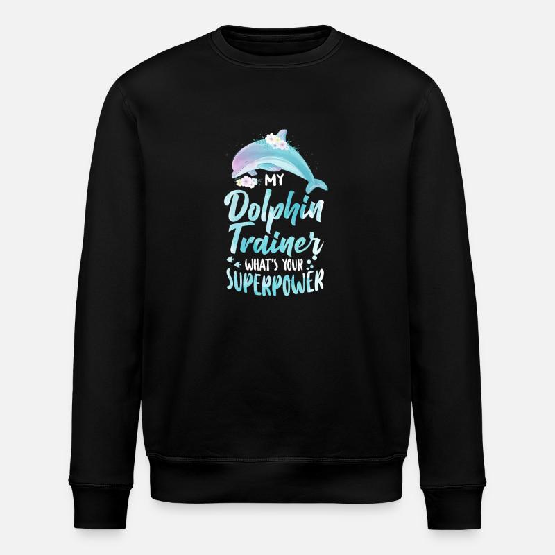 Dolphin I'm A Dolphin Trainer - Stanley/Stella Unisex Bio-Sweatshirt ROLLER - Schwarz