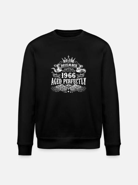 December 1966 Birthday 1966 December - Stanley/Stella ROLLER Unisex Organic Sweatshirt - black