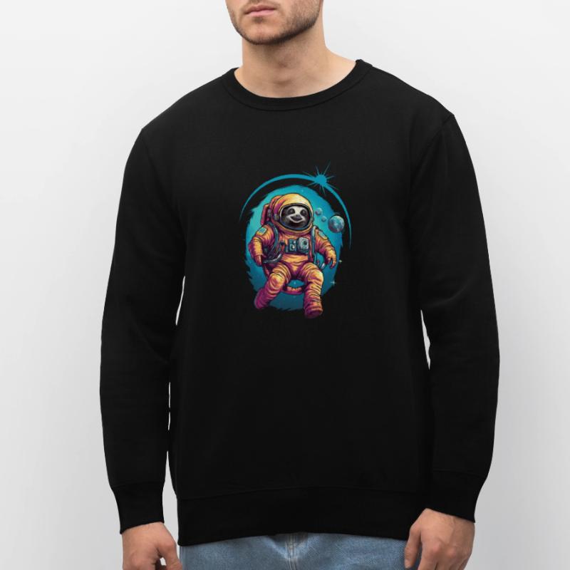 Sloth Astronaut Space Space Gift Stanley/Stella ROLLER Unisex Organic Sweatshirt