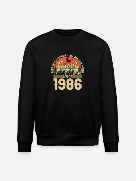 1986 - A legendary year - Stanley/Stella ROLLER Unisex Organic Sweatshirt - black