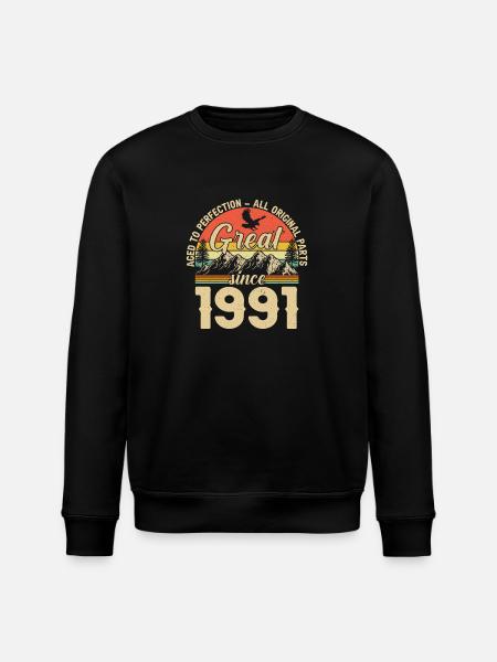 1991 - Un millésime Millésime - Sweat bio ROLLER Stanley/Stella Unisexe - noir