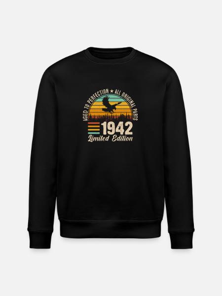 1942 - A legendary year - Stanley/Stella ROLLER Unisex Organic Sweatshirt - black