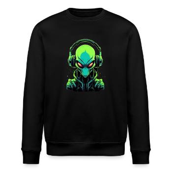 Alien avec des écouteurs Extraterrestrial DJ Music - Sweat bio ROLLER Stanley/Stella Unisexe - noir - Devant - Nik (191cm)