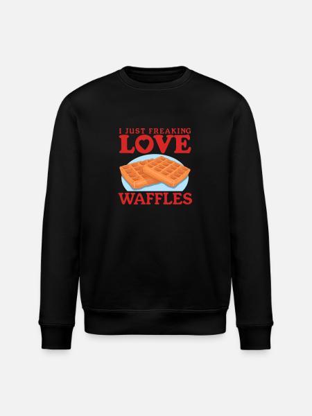 Waffles Waffle Lover Waffle Gift - Stanley/Stella ROLLER Unisex Organic Sweatshirt - black