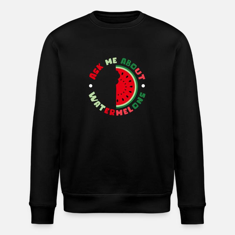 Pastèque Angurie Arbuse pâtisserie cadeau - Sweat bio ROLLER Stanley/Stella Unisexe - noir