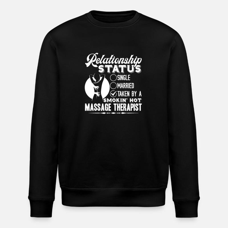 Massage Therapist Relationship Status - Stanley/Stella ROLLER Unisex Organic Sweatshirt - black