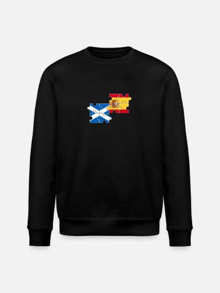 Ecosse, Espagne, drapeau, Espagnol, Ecossais - Sweat bio ROLLER Stanley/Stella Unisexe - noir