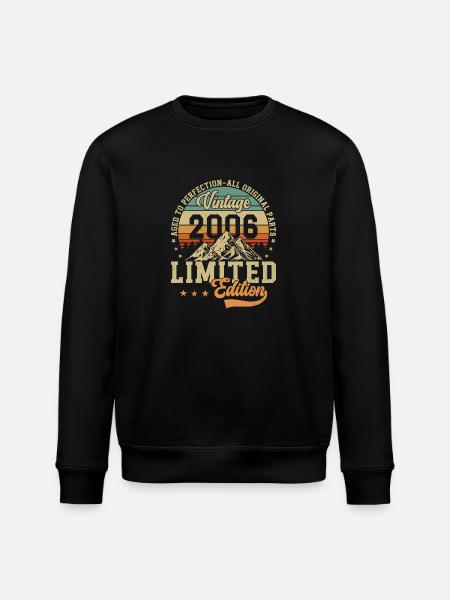 Iconic 2006 Birthday Shirt - Stanley/Stella ROLLER Unisex Organic Sweatshirt - black