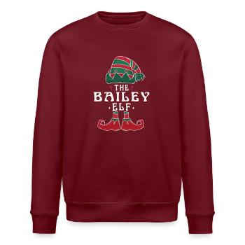 Bailey Elf Familie Passende Gruppe Weihnachten Mama - Stanley/Stella Unisex Bio-Sweatshirt ROLLER - Burgunderrot - Vorne - Nik (191cm)