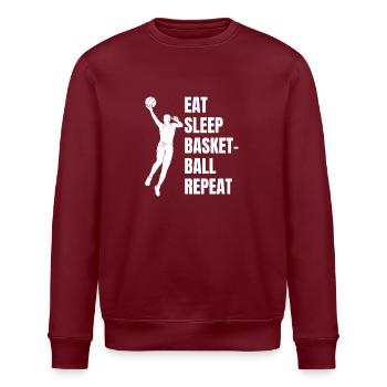 Basketball Basketballspieler Basketballteam - Stanley/Stella Unisex Bio-Sweatshirt ROLLER - Burgunderrot - Vorne - Nik (191cm)