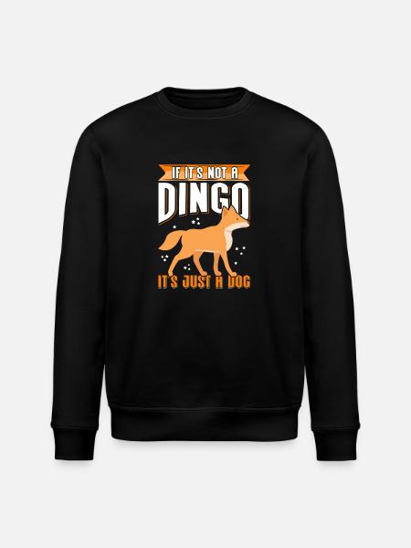 Dingo Dogs Australian Dingoes Gift - Stanley/Stella ROLLER Unisex Organic Sweatshirt - black