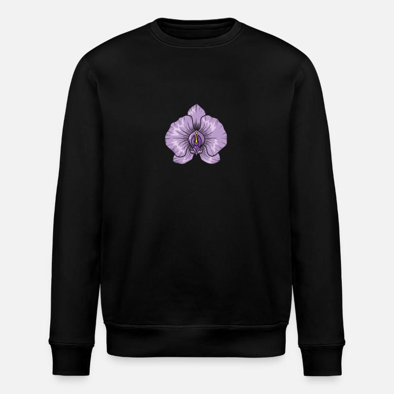 Plante de fleur d’orchidée - Sweat bio ROLLER Stanley/Stella Unisexe - noir