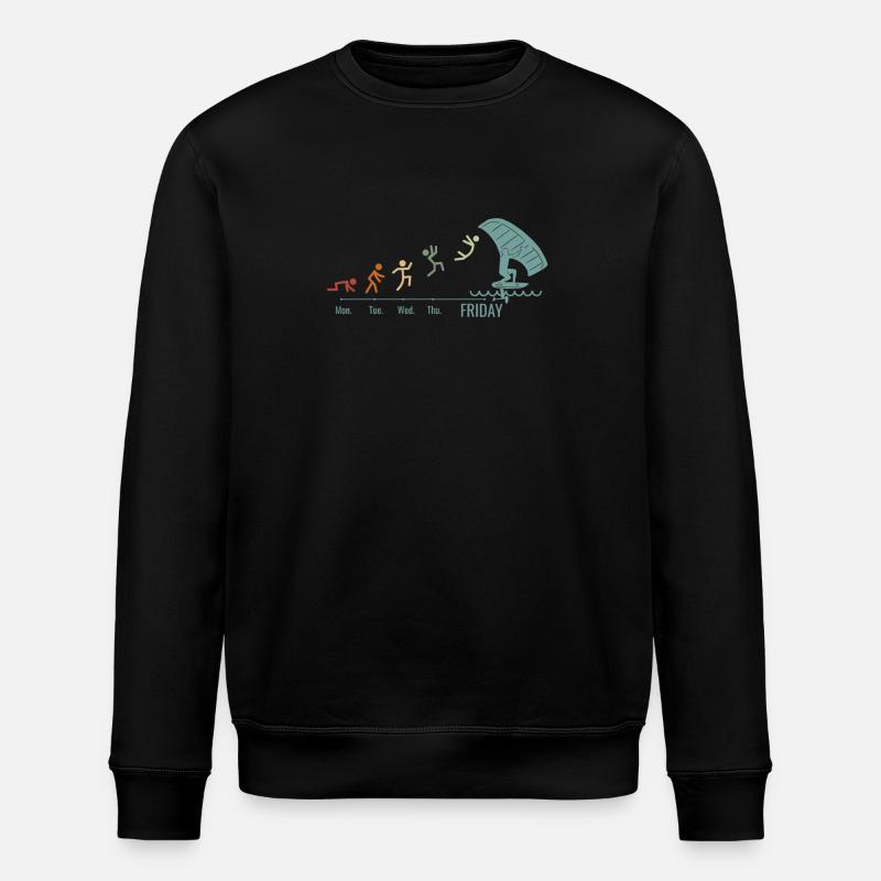 Wingfoil-Surfer Wingfoiling Hydrofoil Wochenende - Stanley/Stella Unisex Bio-Sweatshirt ROLLER - Schwarz