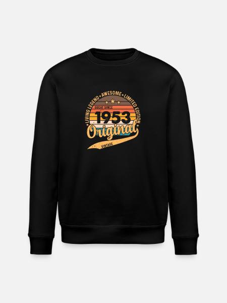 70 års fødselsdag årgang 1953 - Stanley/Stella økologisk unisex-sweatshirt ROLLER - sort