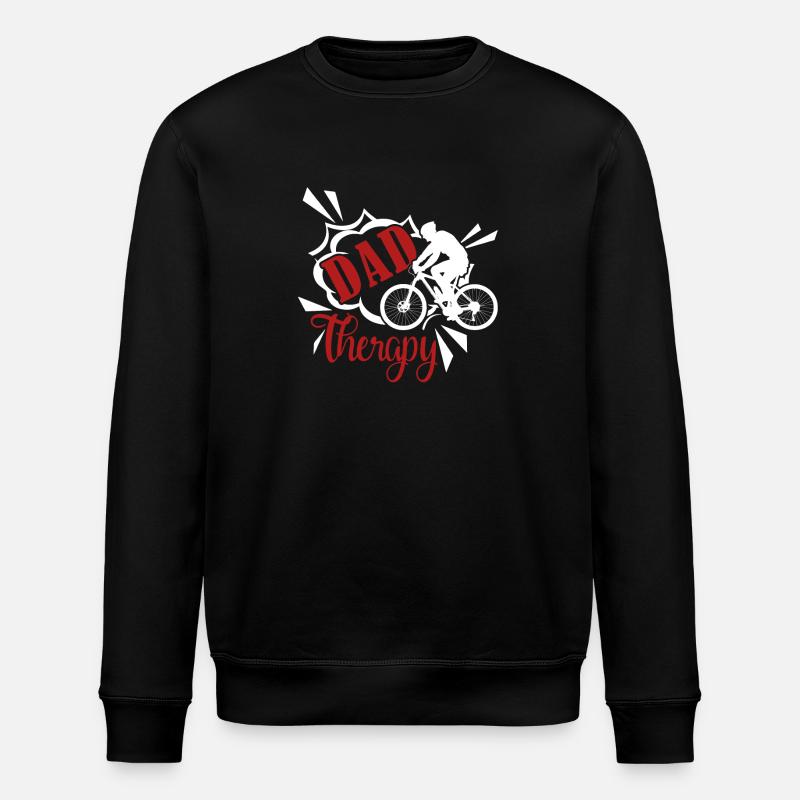 Bicycle Bicycle Dad Therapy - Stanley/Stella ROLLER Unisex Organic Sweatshirt - black