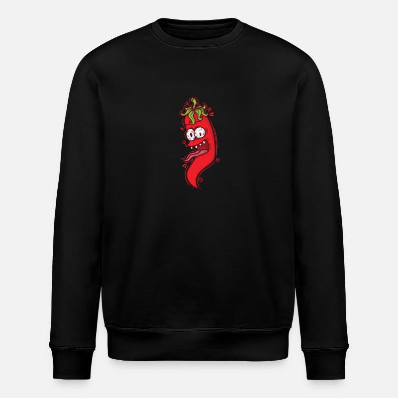 hot chili spice Scoville - Stanley/Stella ROLLER Unisex Organic Sweatshirt - black