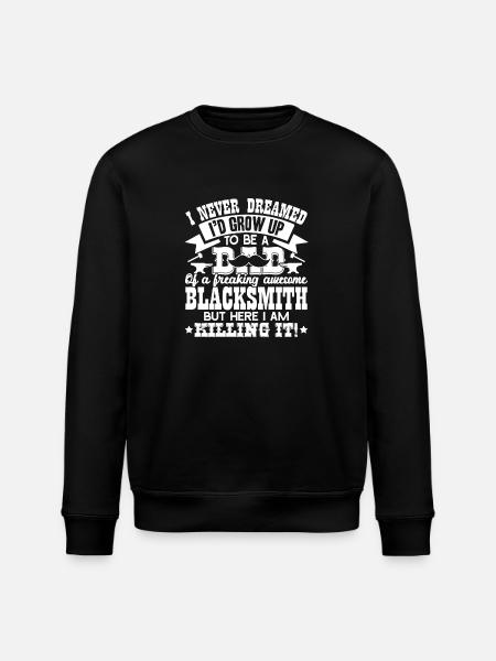 Blacksmith Super Cool Blacksmith Dad - Stanley/Stella ROLLER Unisex Organic Sweatshirt - black