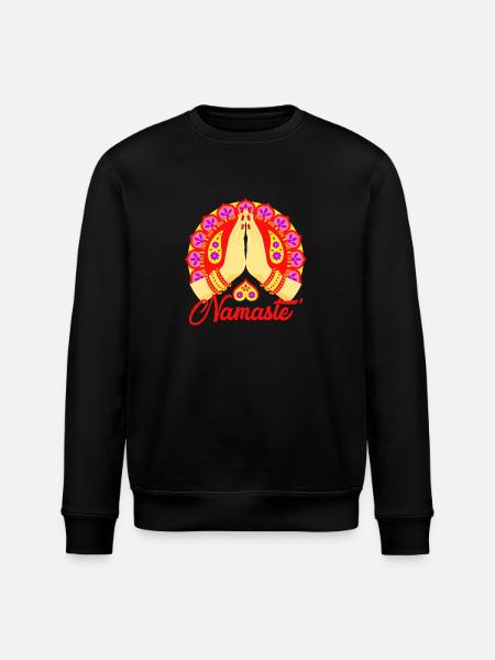 Buddha Buddha Namaste - Stanley/Stella ROLLER Unisex Organic Sweatshirt - black